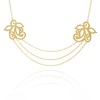 Ful flower triple chain necklace