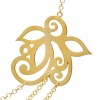 Ful flower triple chain necklace