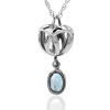 Forget - Me - Knot dropstone pendant