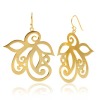 Ful flower drop earrings