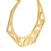 Pipal filigree hex hoop earrings