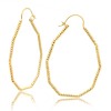 Twisted hex hoop earrings