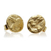 Coin stud earrings