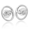 Hanga oval stud earrings