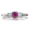 Ruby Brilliant Cut Trilogy Ring