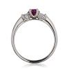 Ruby Brilliant Cut Trilogy Ring