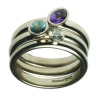 Brilliant cut diamond Stacker Ring