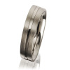 Inner Engraved Flat Court Wedding Ring with Dual-Tone Finish