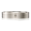 Inner Engraved Flat Court Wedding Ring with Dual-Tone Finish