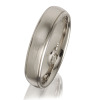 Outer Engraved Court Wedding Ring with Dual-Tone Finish