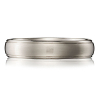 Outer Engraved Court Wedding Ring with Dual-Tone Finish
