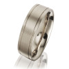 Outer Engraved Flat Court Wedding Ring
