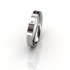 Diamond Set Flat Court Ring