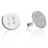 Love Stamp Stud Earrings