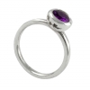Blossom ring with semi-precious stone