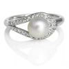Pearl & Topaz & Ribbon  Ring