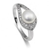 Pearl & Topaz & Ribbon  Ring