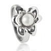 White Lily Pearl Ring