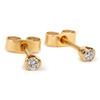 Cradle-set Brilliant Diamond Stud Earrings