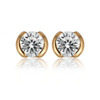 Cradle-set Brilliant Diamond Stud Earrings