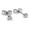 Cradle-set Brilliant Diamond Stud Earrings