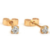Open-set Brilliant Diamond Stud Earrings