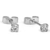 Open-set Brilliant Diamond Stud Earrings