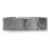 Flat Court Hammered Wedding Ring