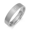 Gents Diamond Set Flat-Court Wedding Ring
