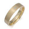 Gents Diamond Set Flat-Court Wedding Ring