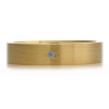 Gents Diamond Set Flat-Court Wedding Ring