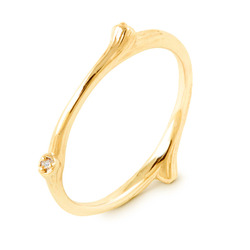 I'll Always Remember Branch ring with diamonds