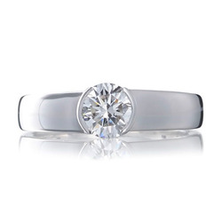 Brilliant Cradle-set Engagement Ring