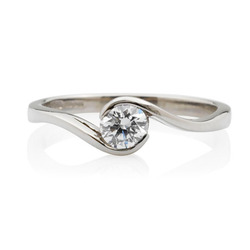 Brilliant-cut Wrap Engagement Ring