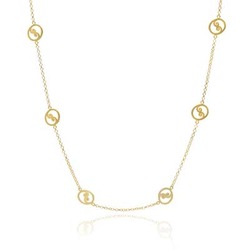 Hanga oval long chain necklace