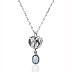 Forget - Me - Knot dropstone pendant