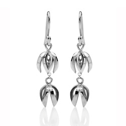 Fleur double drop earrings