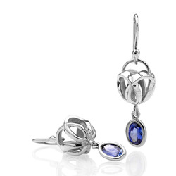 Forget - Me - Knot dropstone earrings
