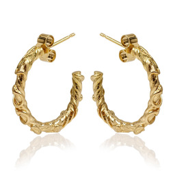Liana vine hoop earrings
