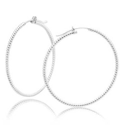 Twisted large hoop earrings