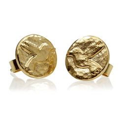 Coin stud earrings