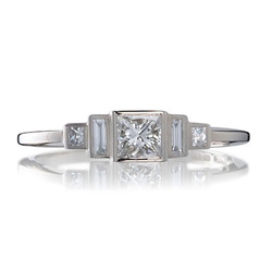 Deco Trilogy Ring