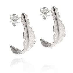 Feather Curl Drop Earrings