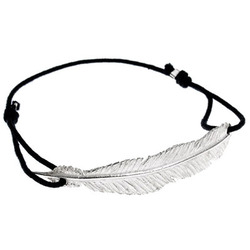 Large Feather Tie Bracelet