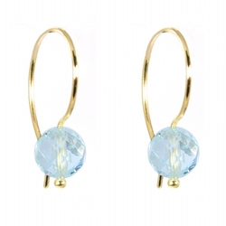 Bibi Aqua bead earrings