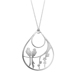Bird Teardrop Pendant