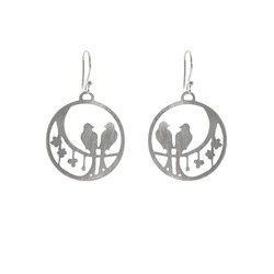 Round Bird Earrings