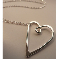 Love Silver Heart Necklace