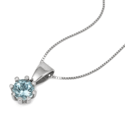 Juana Aquamarine and Diamond Pendant
