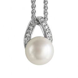 Pearl & Topaz & Ribbon Pendant